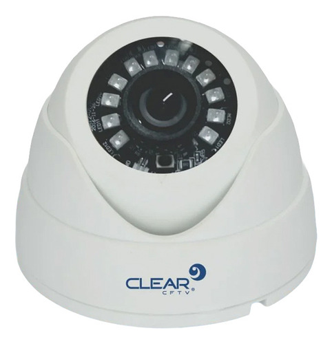 Camera Vigilancia Dome Plastico L12 Ahd1080p Ir20m Clear