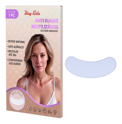 Adesivo Anti Rugas Para Pescoço De Silicone Muy Bela