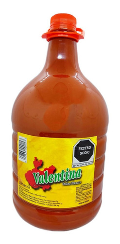 Salsa Valentina 4 Lts Salsa Picante Tamaño Familiar 