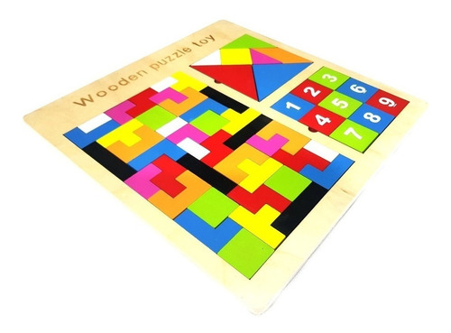 Juguete Didáctico Educativo Madera Tangram Tetris Sudoku