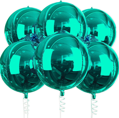 15 Pcs Globos De Lámina Metálica 4d De 22 Pulgadas Color Verde