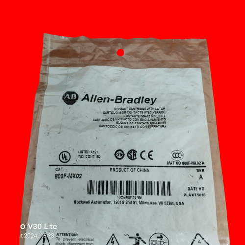 Allen Bradley 800f-mx02 Contact Cartridge With Latch Ser A -