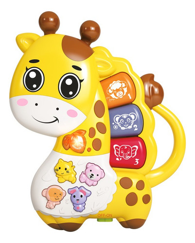 Baby Girafa Musical Com Atividade Infantil - Sapico Fgp035 Cor Amarelo