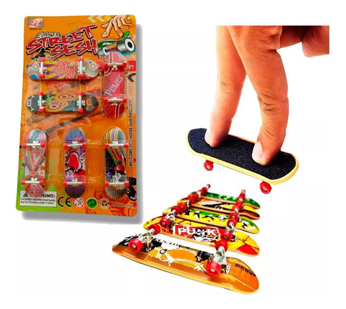  Mini Patineta De Skate Para Dedos Set 6 Tablas Fingerboard