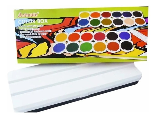 Acuarelas Artmate 24 Pastillas Color Box