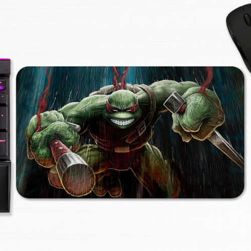 Mouse Pad Tortuga Ninja Rafael Art Gamer M