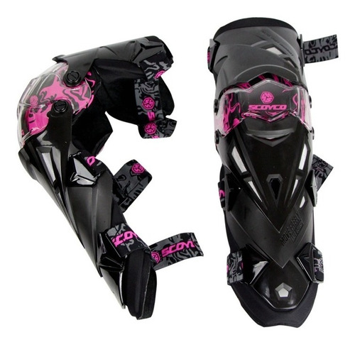 Rodilleras Moto Scoyco K12 Pink Full Protección - As