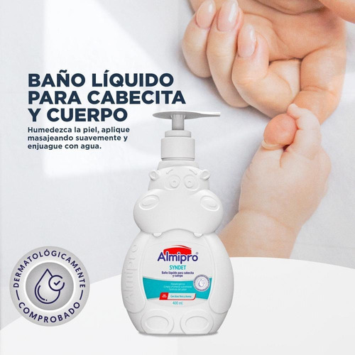 Imagen 3 de 3 de Baño Liquido Almipro Syndet Frasco X 40 - Ml A $50