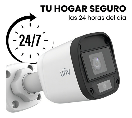 Uniarch Kit De Seguridad Kit-104fw-plus-6ccc 6 Cámaras Análogas Alta Definición Bullet 1080p 2mp Imagen A Color 24/7 Protección Exterior Ip67 Máxima Seguridad Fácil Instalación 104f Cctv