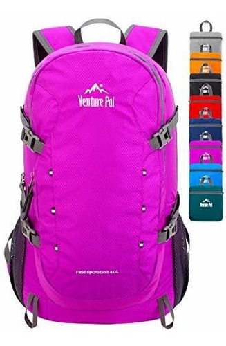 Mochila 40 L Para Senderismo, Trekking - B1 Morado.