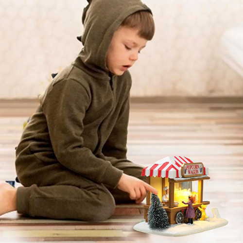 Resina Navidad Casa De Nieve Led Ilumina Tu Pueblo Navideño