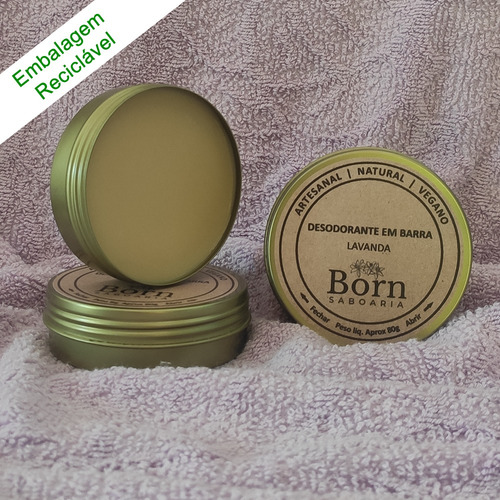3 Desodorantes Natural E Vegano Lavanda - Born Saboaria