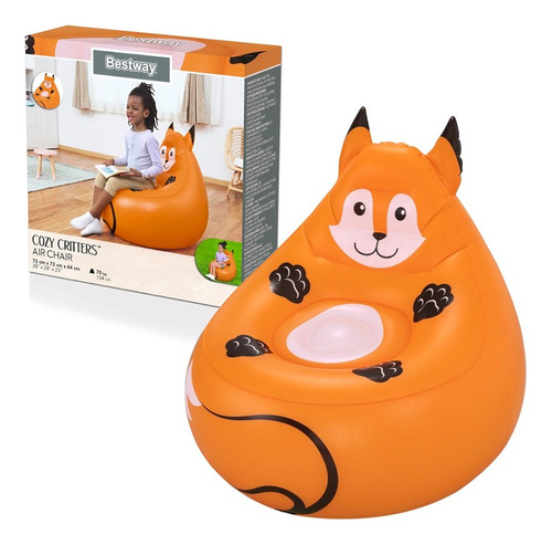 Sillon Inflable Pelota Animales Puff Niños Bestway 75116