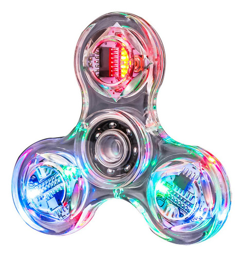 Fidget Spinner Antiestrés Con Luces Led Y Diseños Variados