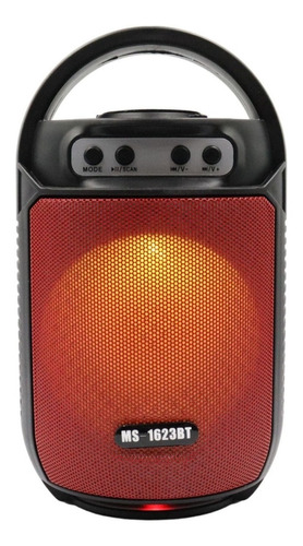 Bocina Fol Portátil Bluetooth Recargable Altavoz Speaker Color Rojo