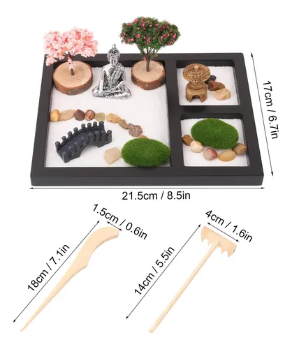 Kit De Jardín Zen Geytetqi, Mini Jardín Zen Para Escritorio