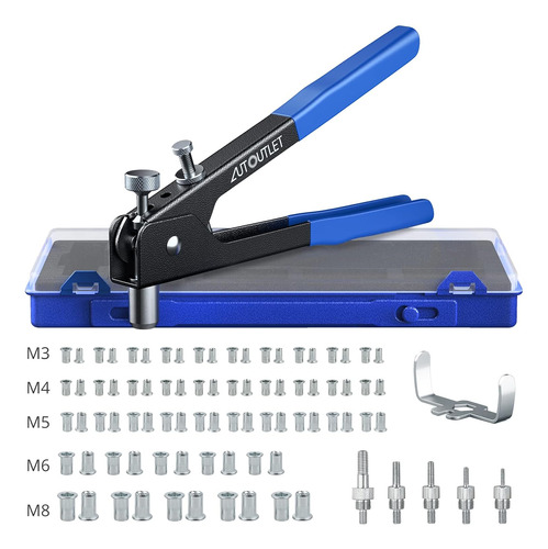 Juego De 86 Remaches De Acero Tuercas Roscadas Y Tuerca...