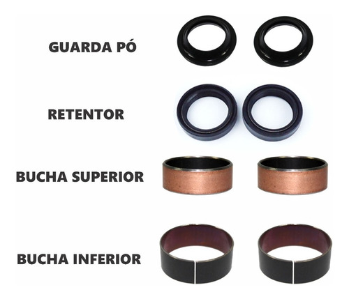 Imagem 2 de 2 de Bucha Guia Deslizante Sup +inf +retentor + Guarda Po Twister