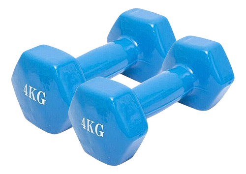 Pack X2 Mancuernas 4 Kilos Fitness Yoga Gym Pesas Colores
