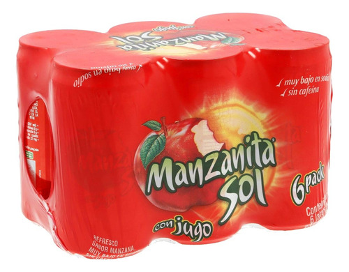 3 Pack Refresco Manzana Manzanita Sol 237 Ml