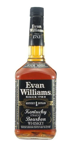 Whisky Evan Williams Kentucky Black Bourbon 750ml.