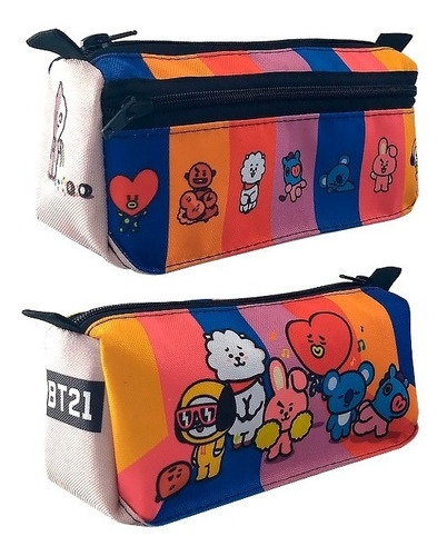 Cartuchera Kpop Bt21 Bts Chimmy Koya Tata Cooky Rj Mang