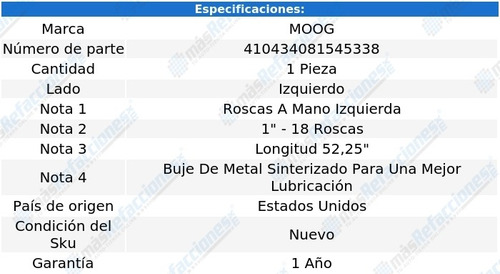 Terminal Exterior Izq Moog Chevrolet K5 Blazer 76 Al 80