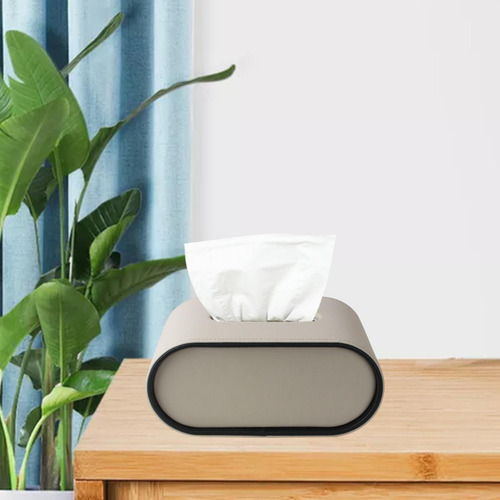 Funda Para Caja De Pañuelos, Organizador Decorativo, Gris