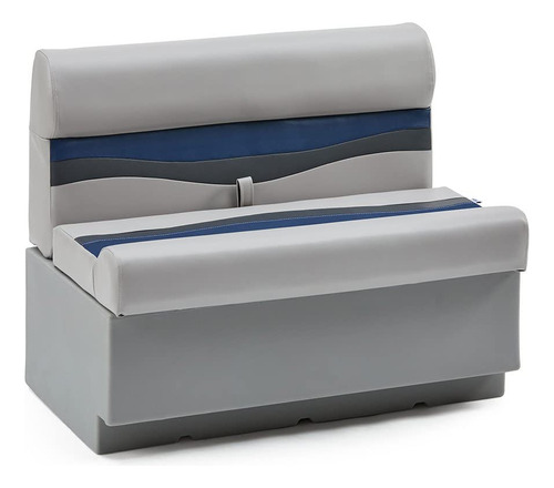 Deckmate Banco Asiento Clasico Ponton Barco 38  Gris Azul