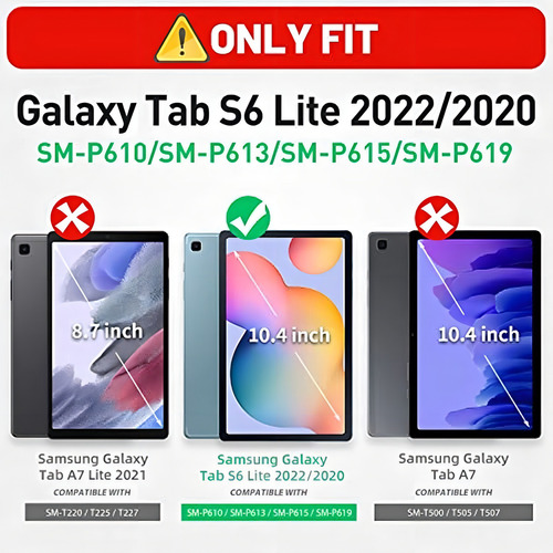 Funda antiimpacto, correa protectora de pantalla para Galaxy Tab S6 Lite, color naranja