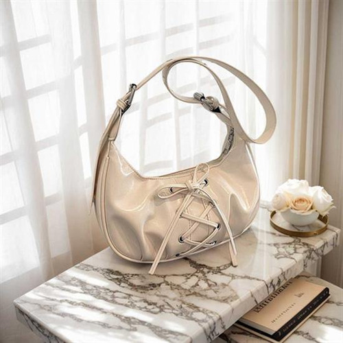 Bolso Hombro En Forma Media Luna Para Mujer, Bolso
