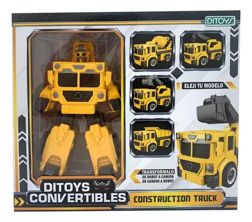 Robot Camion Convertible Construction Truk  4 En 1 
