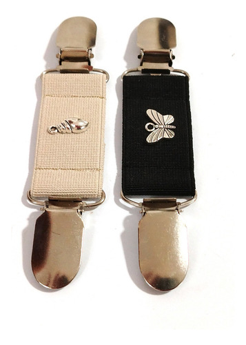 2 Broches Ajusta/acintura Ropa. Regalo Día Madres. Elásticos Plateado