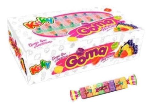 Goma Tubo Tipo Americana Jelly Rolls Display Sortidas 930g