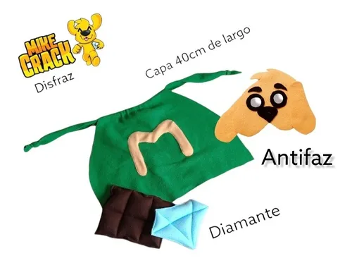 Disfraz Infantil Niño/a Mikecrack Capa Diamante Y Chocolate