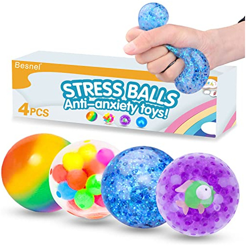 Besnel Sensory Stress Balls Set, Squishy Stress Relief Ball,