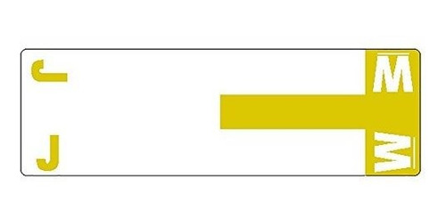Smead Alphaz Ncc Etiquetas Codificadas Por Colores, Letras J