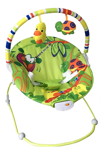 Imagem 1 de 1 de Cadeira de balanço para bebê Baby Style Repouseira Poli verde amarelo/verde