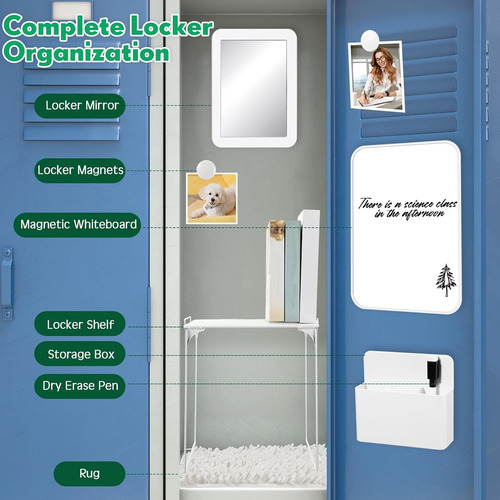 10 Pcs Locker Organizer Kit Include Locker Accessories Locke