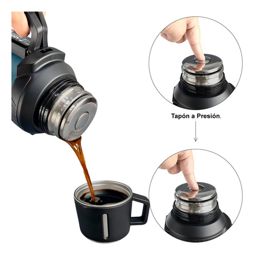 Termo Aconcagua Acero Inoxidable 1,3l Atom Hermetico Camping