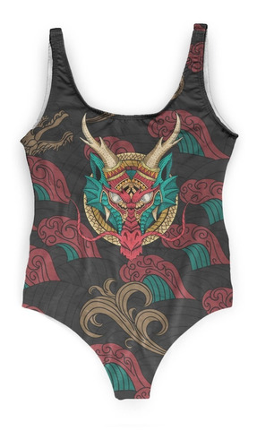 Maiô Body Bori Feminino Oriental Verão Floral Hype Yakuza