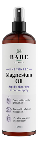 Spray De Aceite De Magnesio Bare Botanics Topical 473 Ml Par