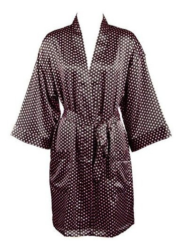 Coleza Elastica Satin Kimono Corte Roba Polko Dots
