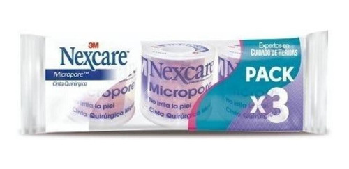 Micropore 3m Nexcare Color  Piel Con Dispensador Pack X 3