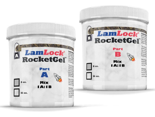 Lamlock Rocketgel 25 Minuto Epoxi   16 Oz Kit