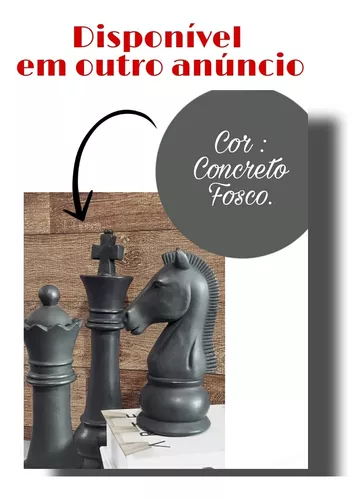 Peão de xadrez de gesso - 19 CM / pião xadrez peça de gesso peça decorativa  de gesso.