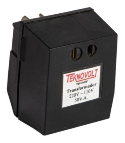 Imagen 1 de 6 de Transformador 220v A 110v De 50w Con Ficha Reforzado