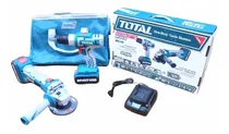 Comprar Kit Taladro Atornillador+ Esmeril Angular 20v+bat+carg Total