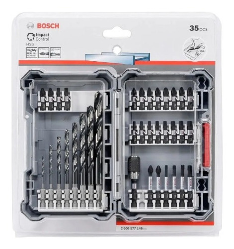 Imagen 2 de 4 de Set Bosch 35 Piezas Mechas Metal Hex Puntas Impacto