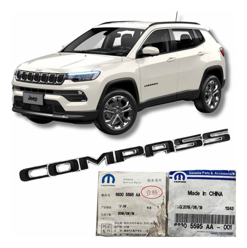 Emblema Original Da Porta Jeep Compass Lado Esquerdo 2017/23